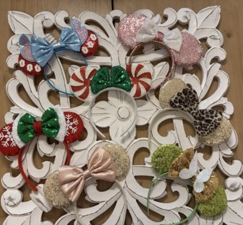 Set Of 7 Faux Disney Headbands Mickey Ears